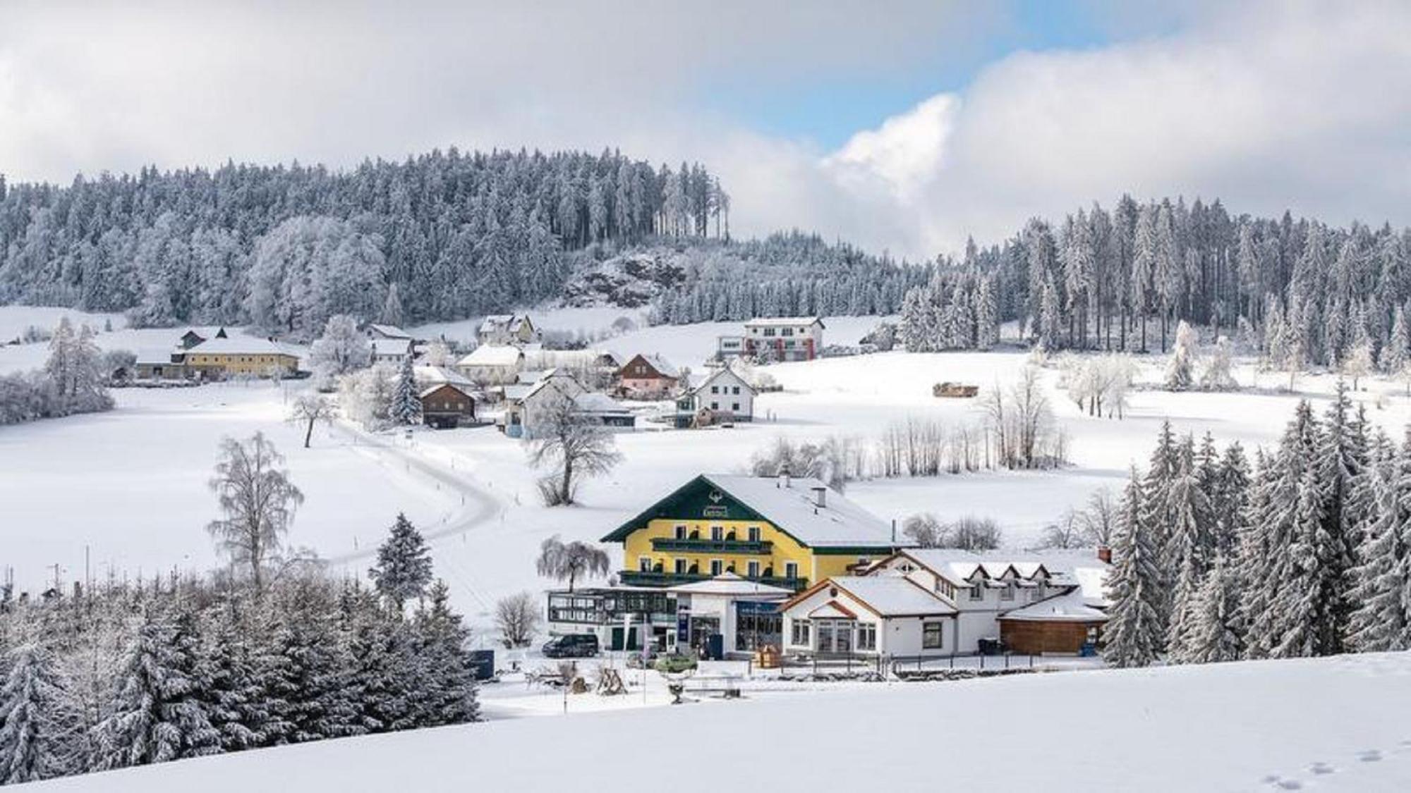 Cafe-Pension Kristall Hirschenwies Bagian luar foto
